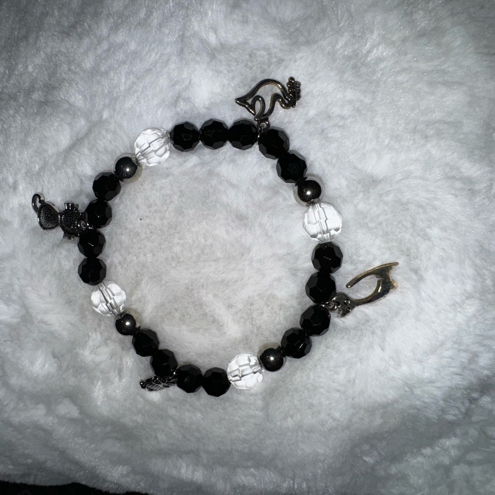 Black charm bracelet